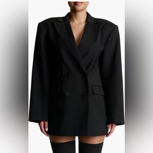 Naked Wardrobe Oversize Long Sleeve Blazer Dress